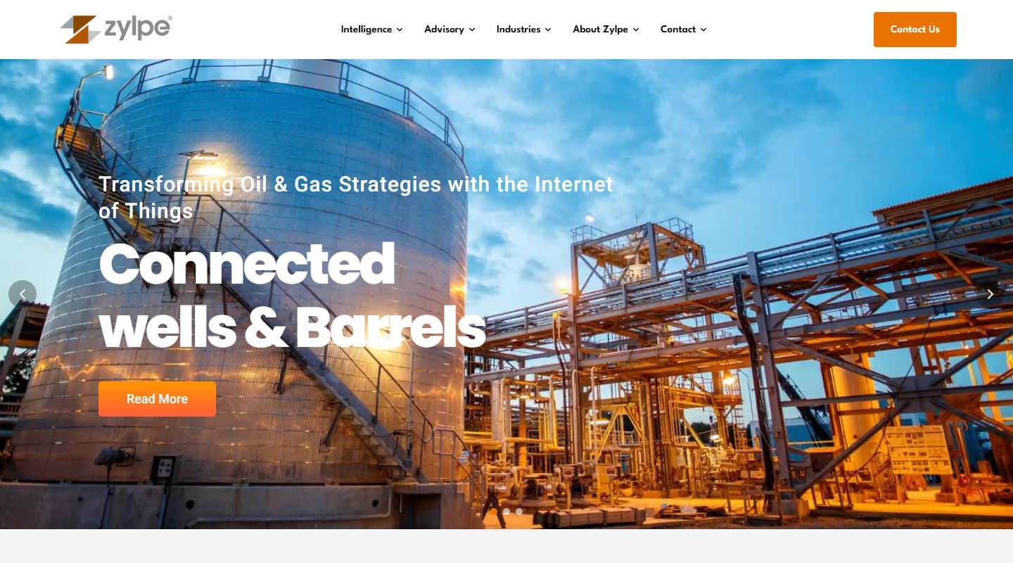 Zylpe website home page rebuilt in Next.js